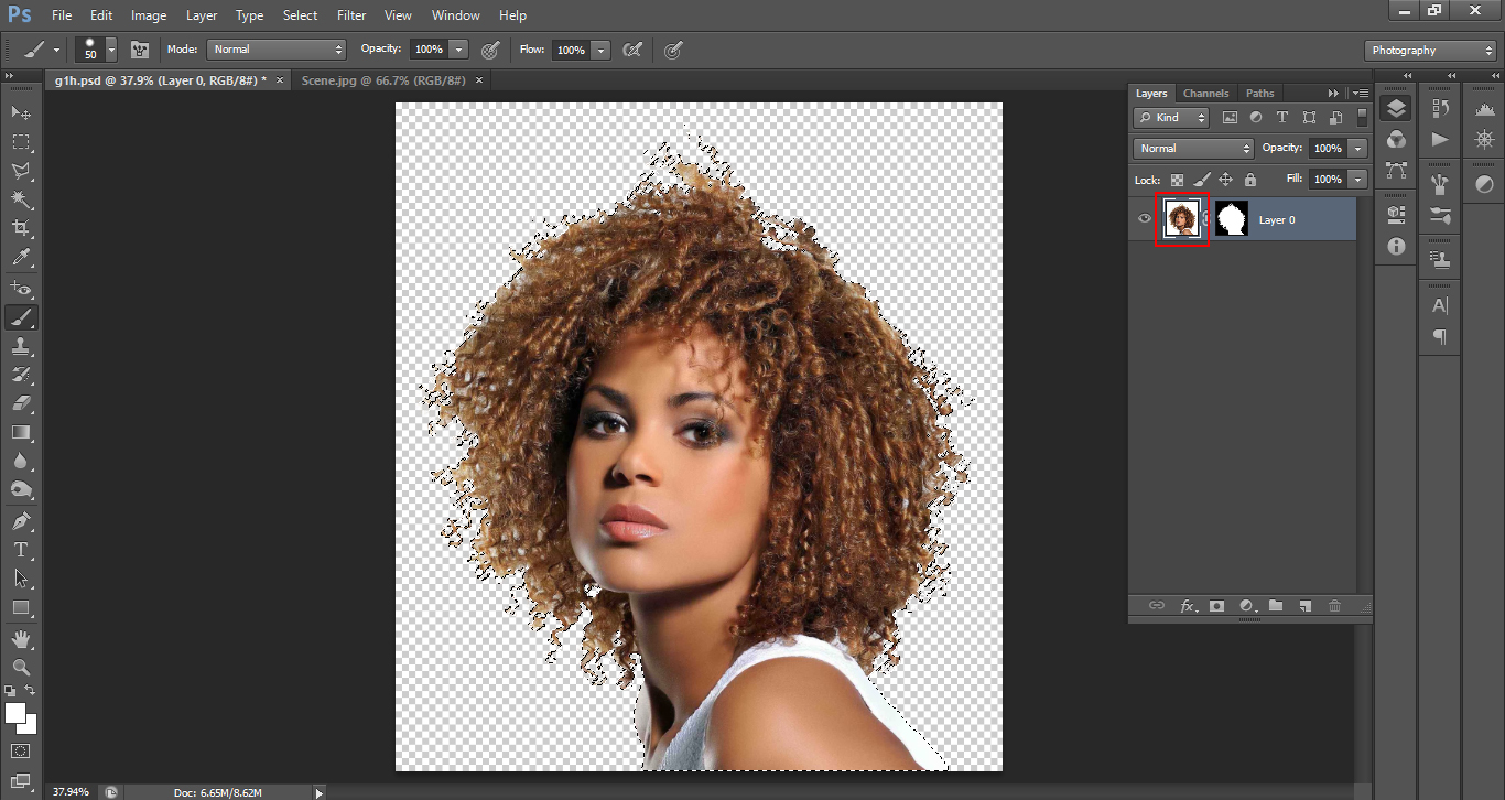 How to Cut Out Hair in Photoshop using Replace Color and Levels