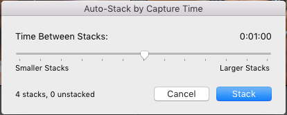 Auto Capture-time dialog box