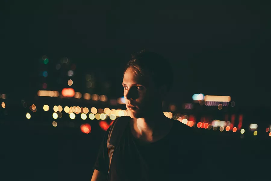 night portrait photography