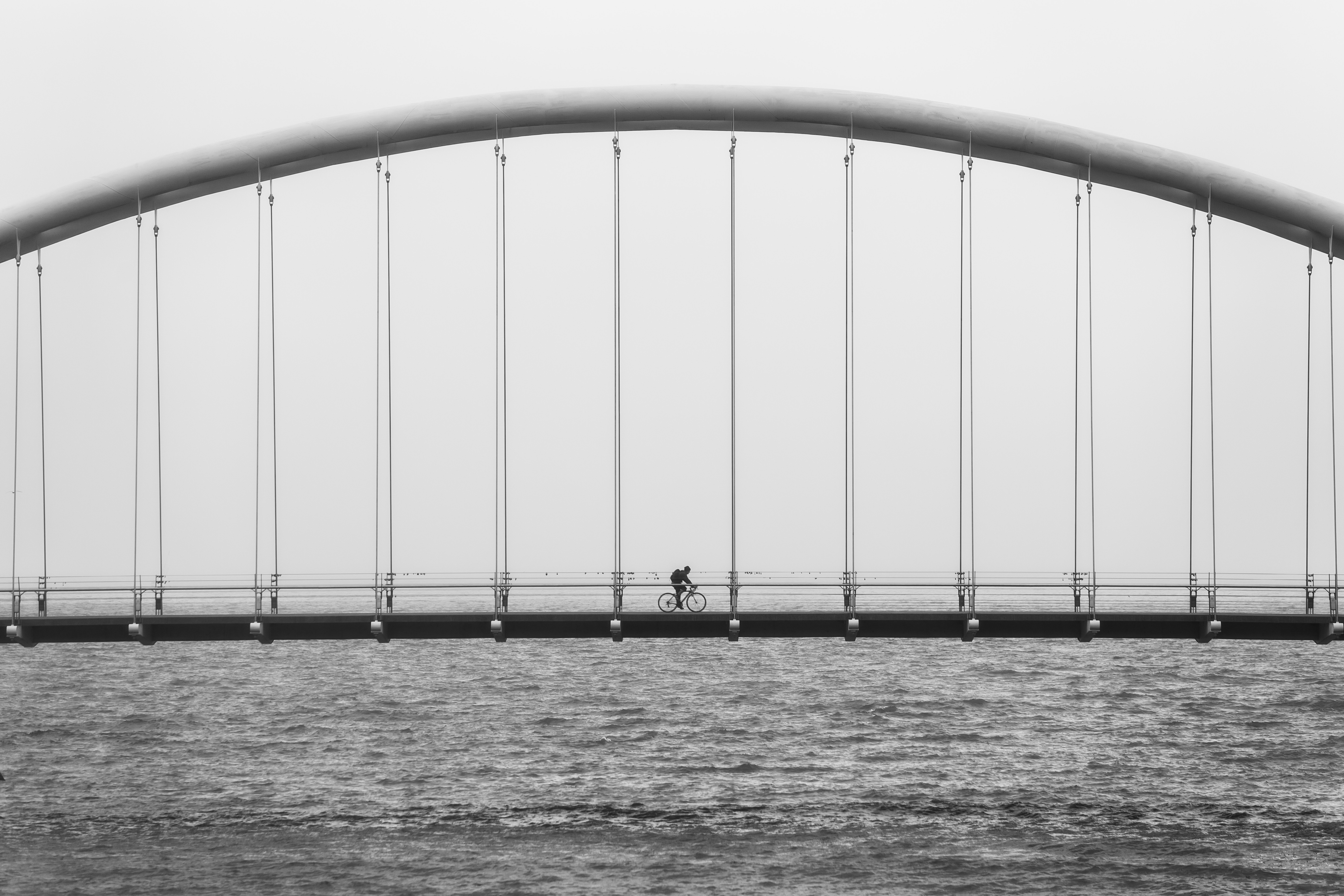 cycling on a bridge