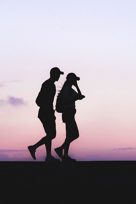 summer portrait silhouettes