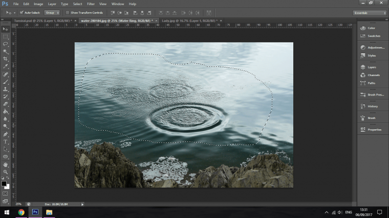 Image Composition In Lake Scenarios With Adobe Photoshop