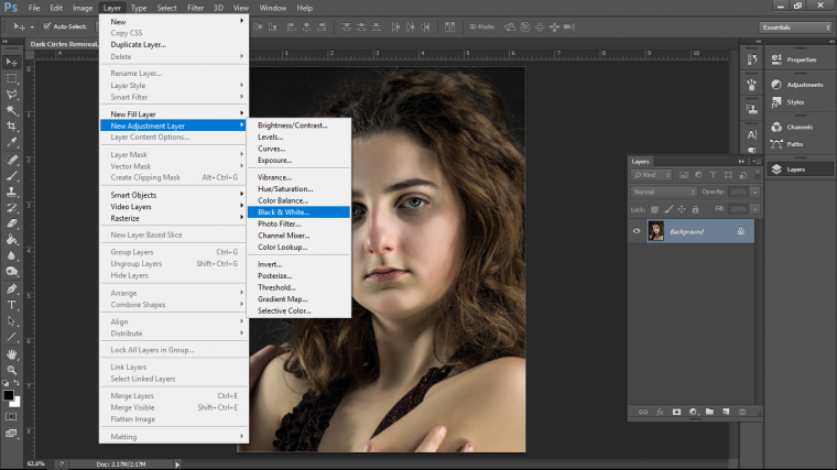 Remove Dark Circles under Eyes: Photoshop