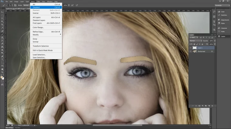 eyebrows photoshop